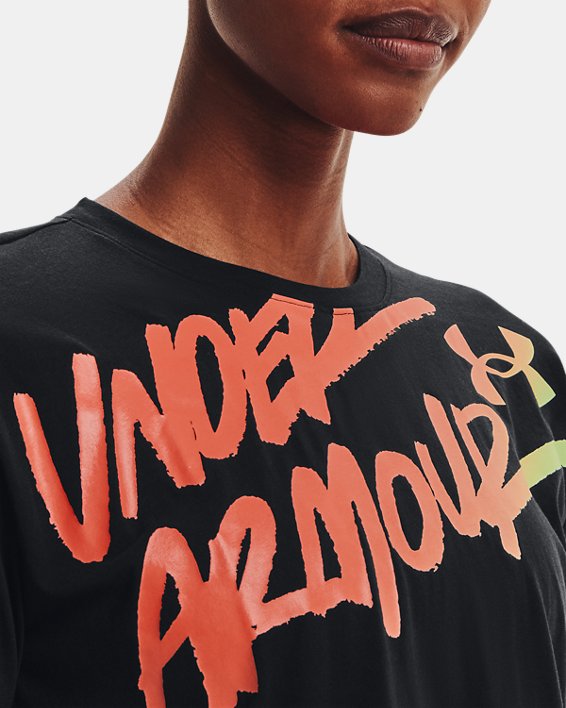 Women's UA Chroma Graphic T-Shirt, Black, pdpMainDesktop image number 3